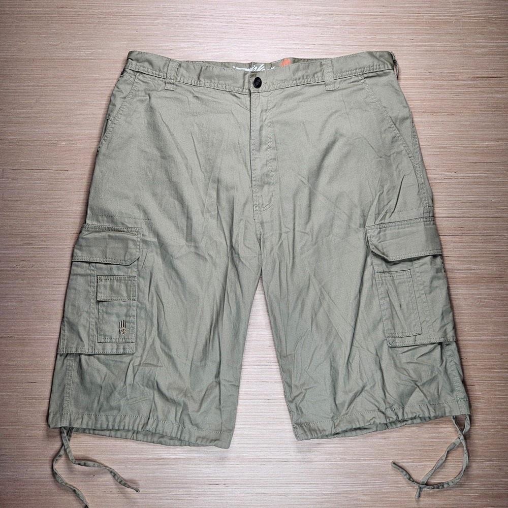 Miskeen Originals Men Cargo Shorts 44 Beige Casual Outdoor Gorpcore Skater Baggy